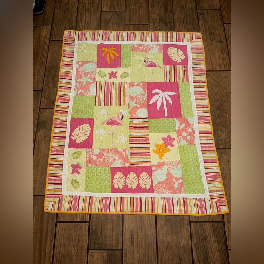 Ikea Rorande Duvet Cover/Pillowcase Flamingo lap quilt 2 flamingos & 3 pillows - Picture 13 of 16